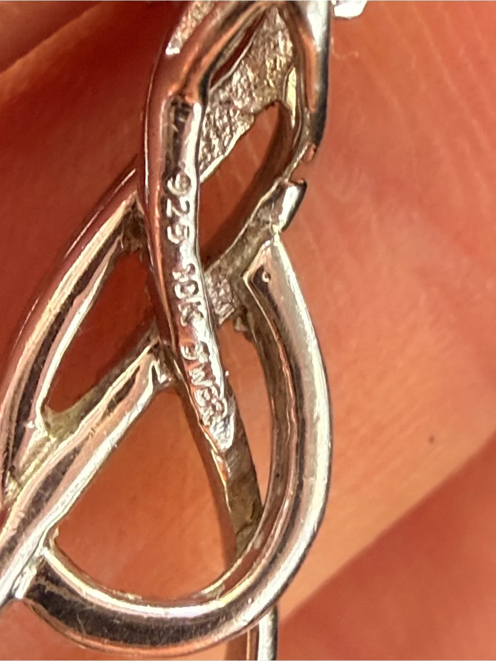 Zales diamond Two-Tone Gold & Silver Infinity Pendant Necklace - Women Jewelry